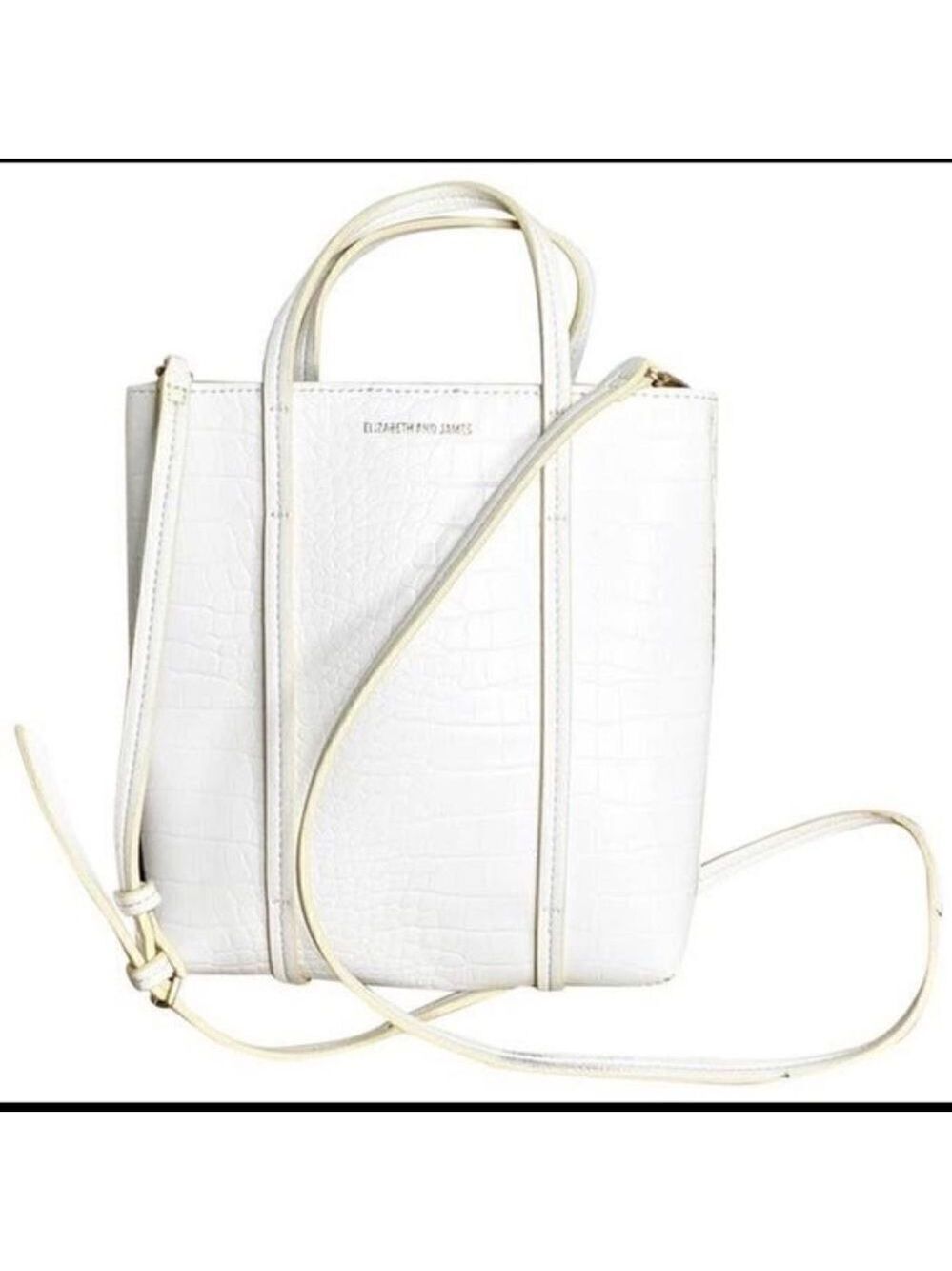 Elizabeth and James Embossed Crocodile Vegan Leather Crossbody Handbag